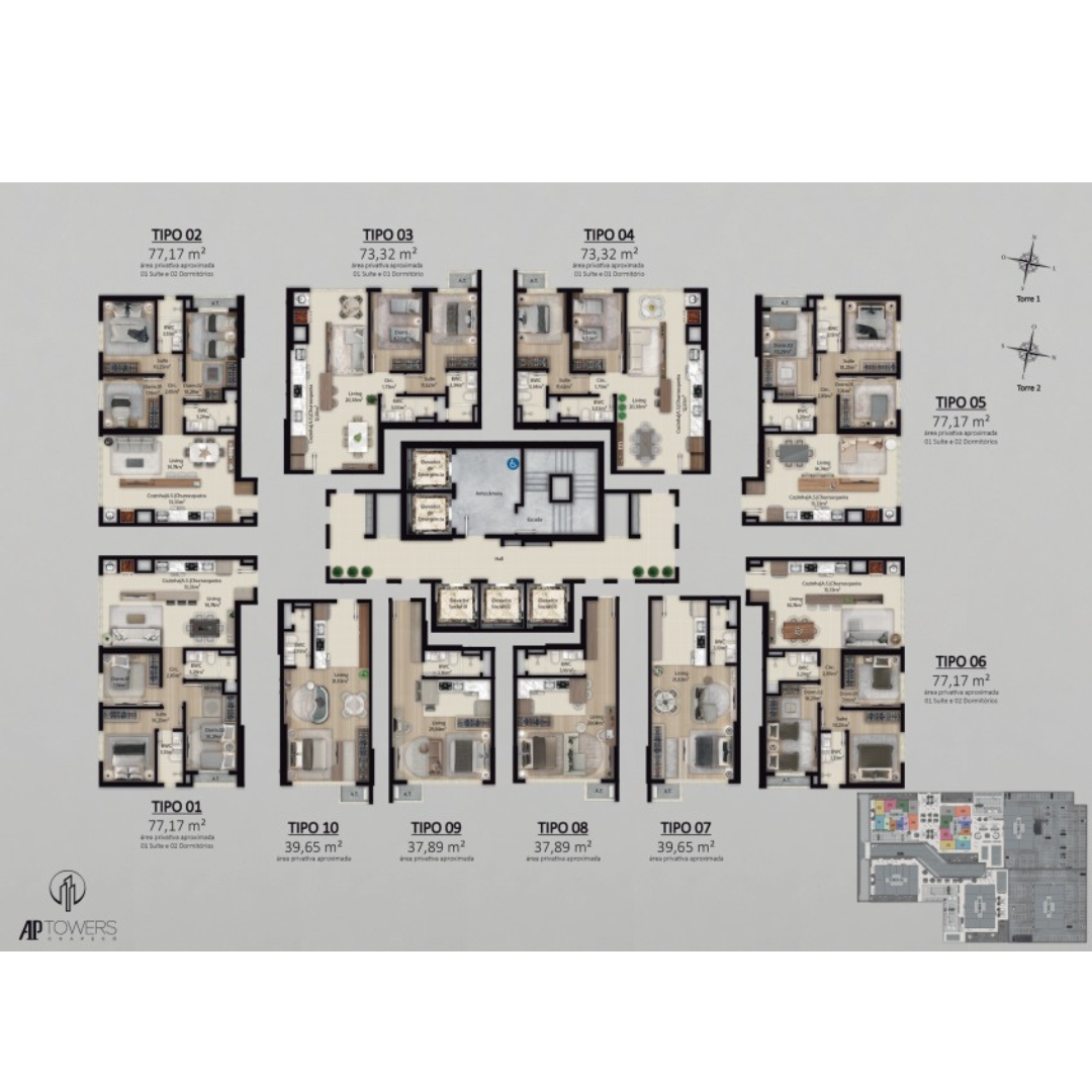 Apartamento Residencial Towers em Chapecó