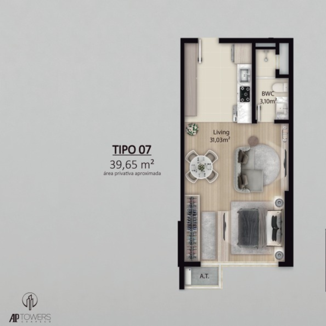 Apartamento Residencial Towers em Chapecó