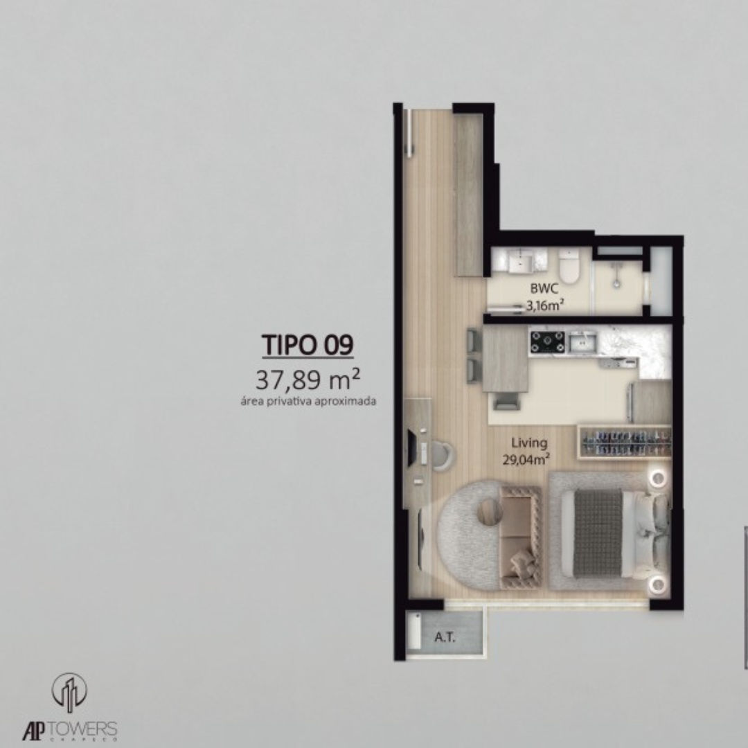 Apartamento Residencial Towers em Chapecó