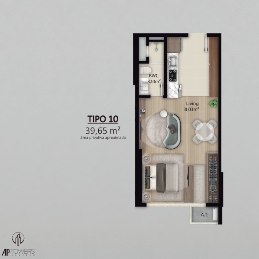 Apartamento Residencial Towers em Chapecó