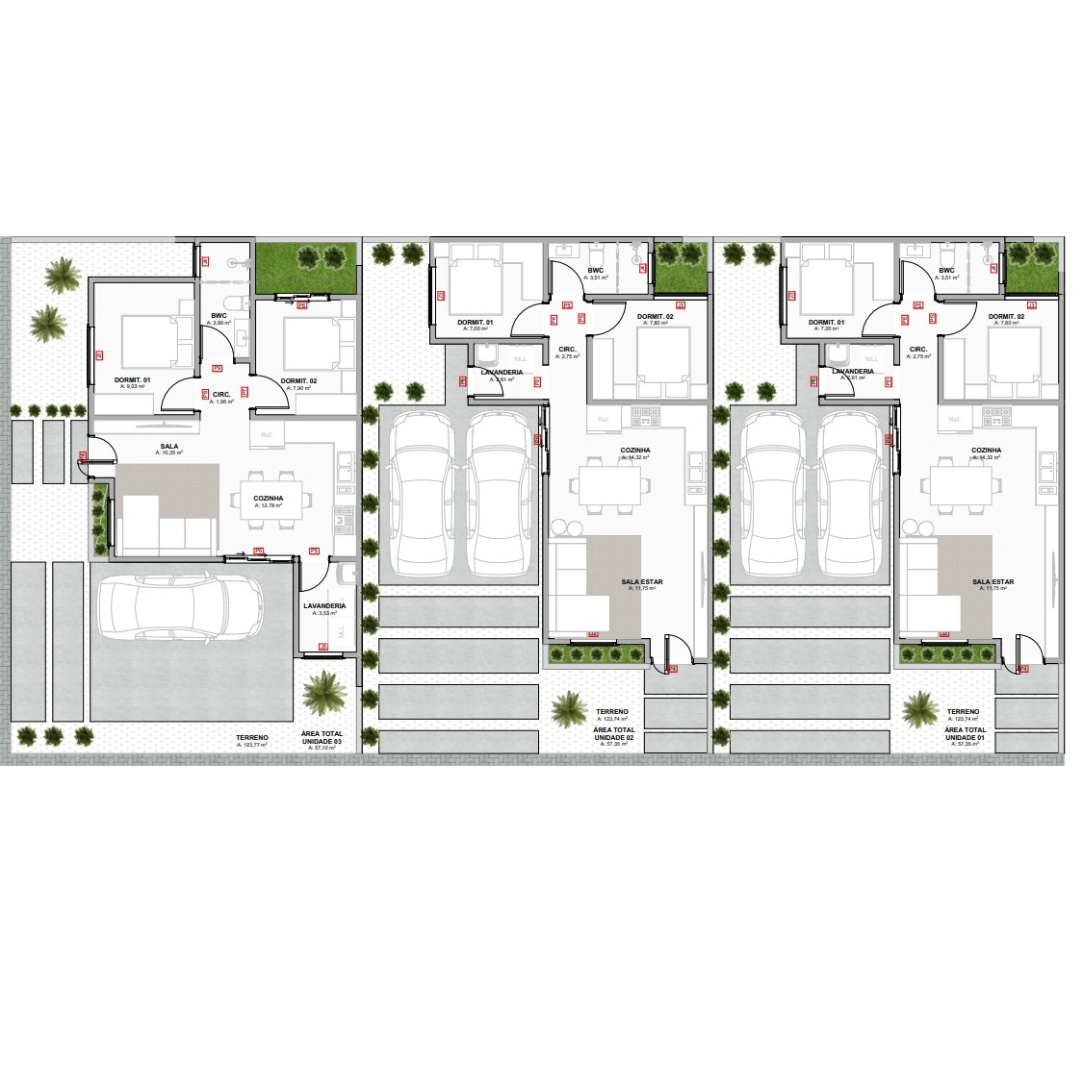Casas Multifamiliar Loteamento Caminhos do Alto